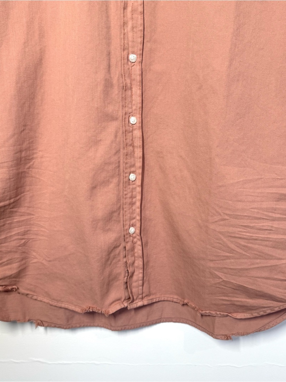 FRANK & EILEEN Mary Classic Shirt Dress Cotton in Desert Pink Size Small S - Picture 5 of 11